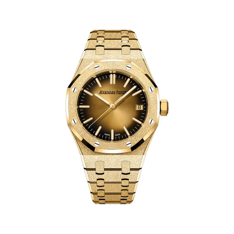Royal Oak Frosted Yellow Gold Smoked Yellow Dial image 0
