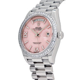 Day-Date Platinum Pink Opal Diamond Roman Numerals Dial Diamond Bezel image 3