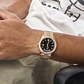 Day-Date Yellow Gold Onyx Baguette Diamond Dial Baguette Bezel image 8
