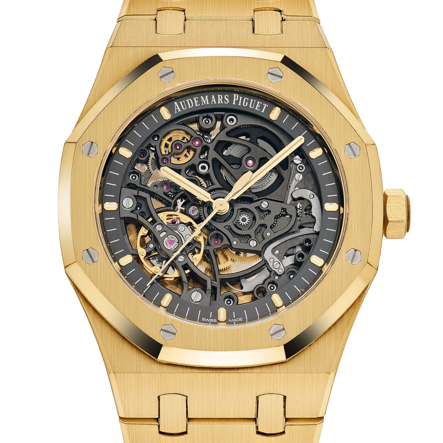 Royal Oak Double Balance Wheel Openworked Yellow Gold Dial image 4