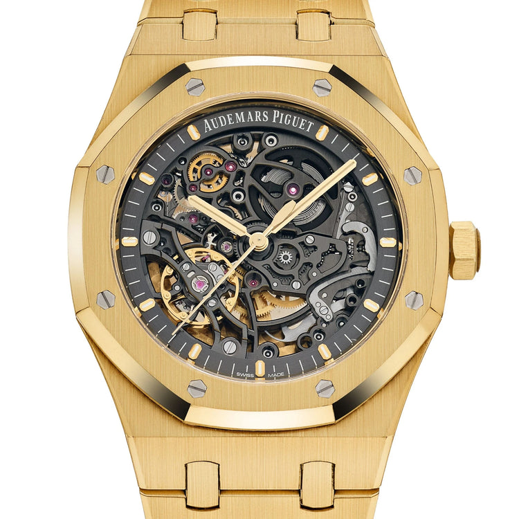 Royal Oak Double Balance Wheel Openworked Yellow Gold Dial image 4