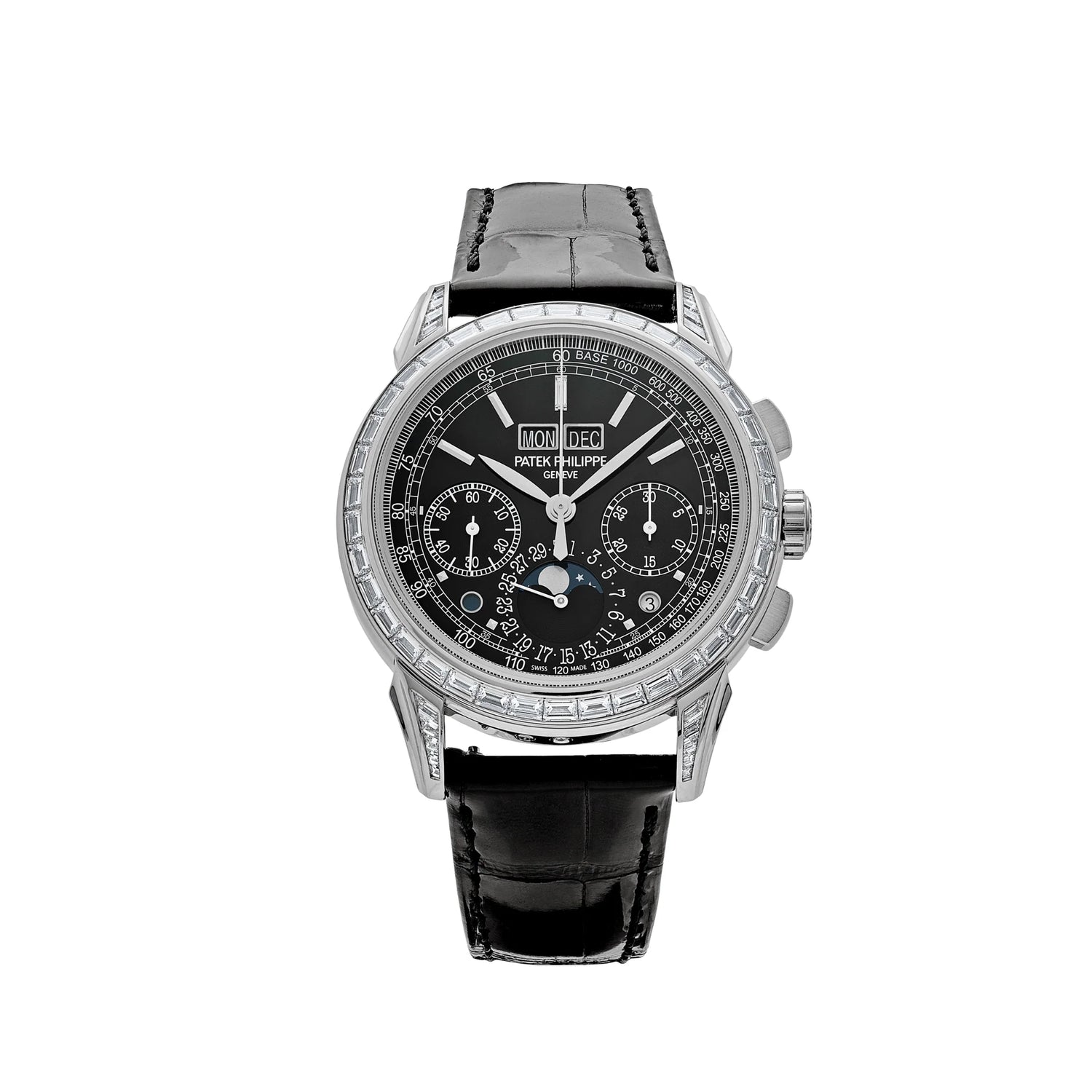 Grand Complications Perpetual Calendar Platinum Black Dial Baguette Bezel image 0