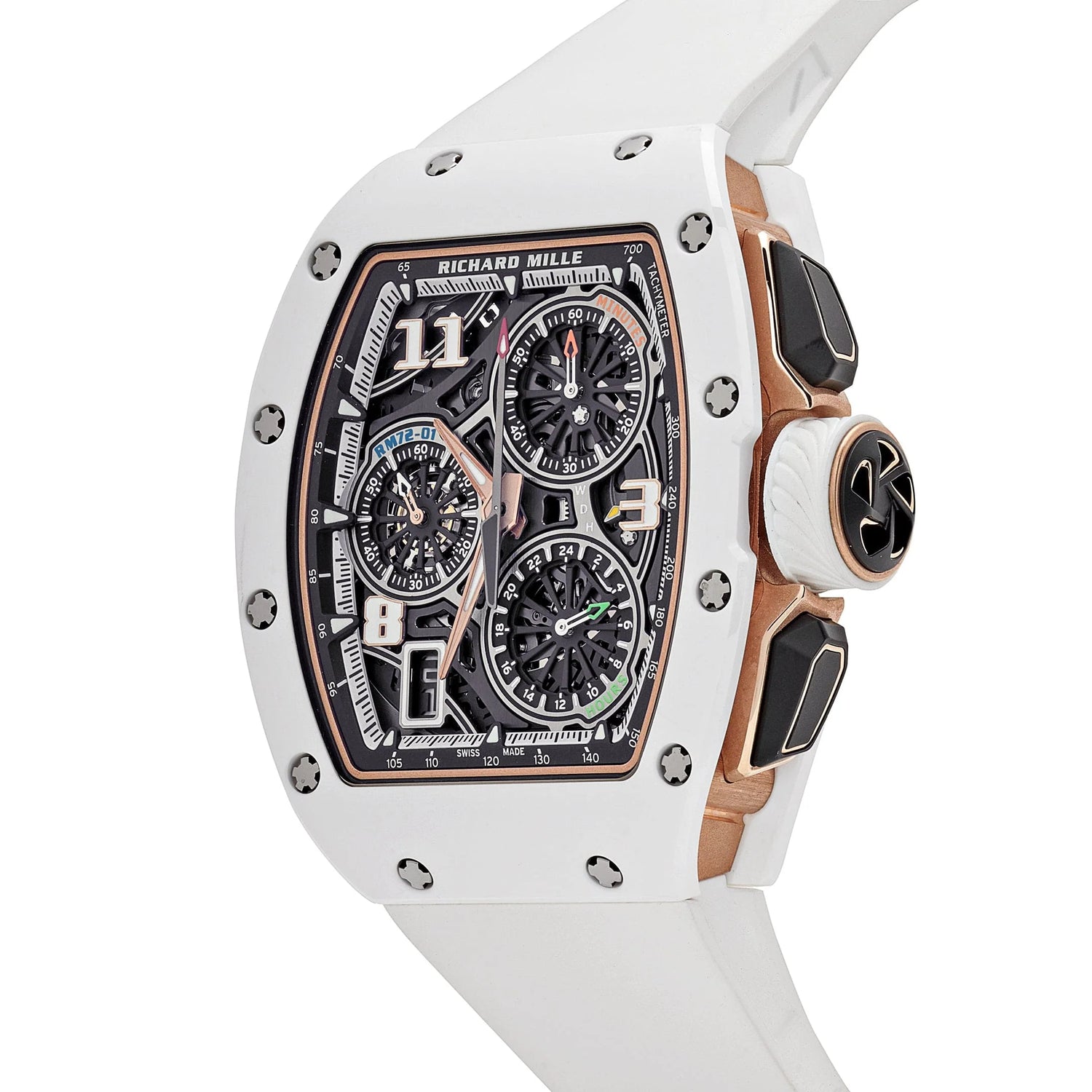 RM 72-01 Lifestyle In-House Chronograph White Ceramic image 2