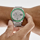 Day-Date Platinum Diamond Dial Emerald Bezel image 5