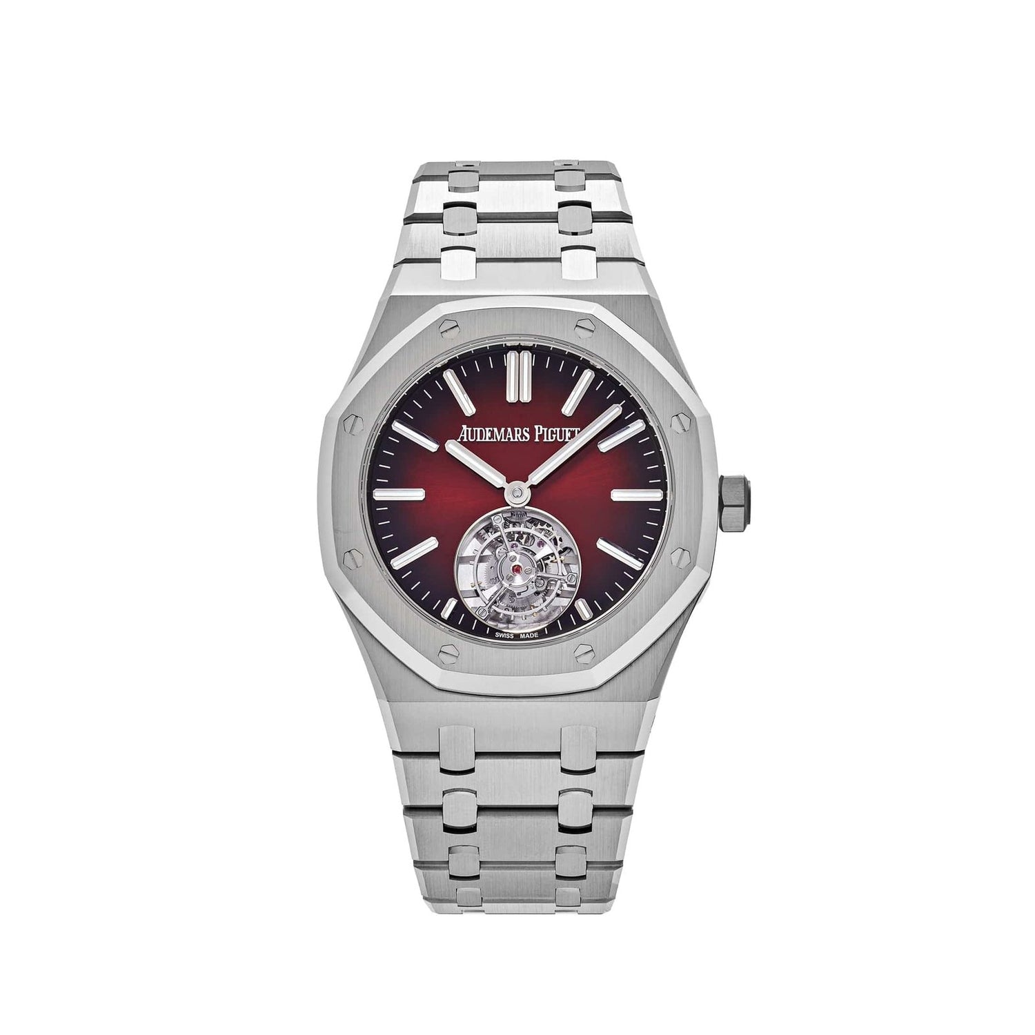 Royal Oak Flying Tourbillon Burgundy Dial Stainless Steel image 0