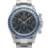 Daytona White Gold Silver Sheen Obsidian Dial Sapphire Bezel (2025) image 11