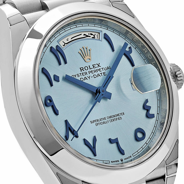 Day-Date Platinum Ice Blue Arabic Dial Smooth Dial image 4