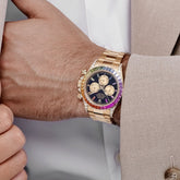 Daytona Rainbow Yellow Gold Black Dial Diamond Sapphire Bezel image 2