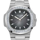 Nautilus Platinum Grey Diamond Baguette Dial Diamond Baguette Bezel image 11