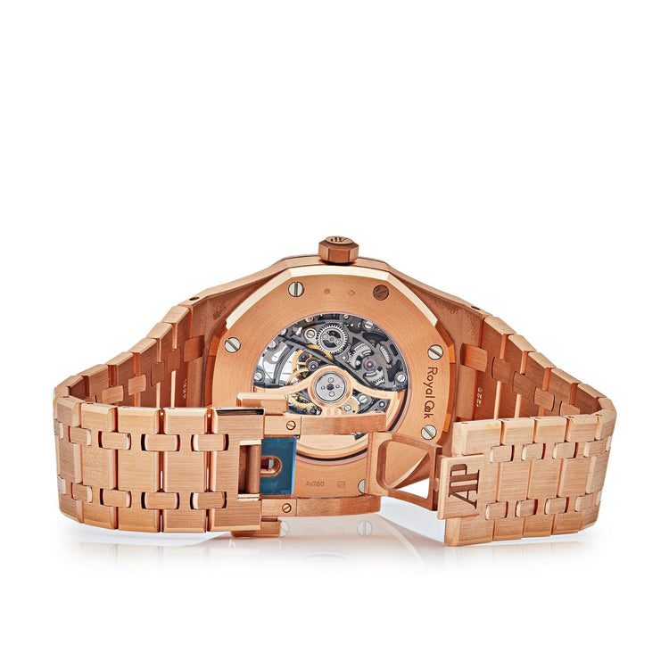 Royal Oak Double Balance Wheel Openworked Rose Gold Baguette Bezel (2021) image 3