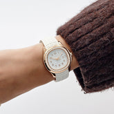 Aquanaut Luce Rose Gold White Dial Diamond Bezel image 11
