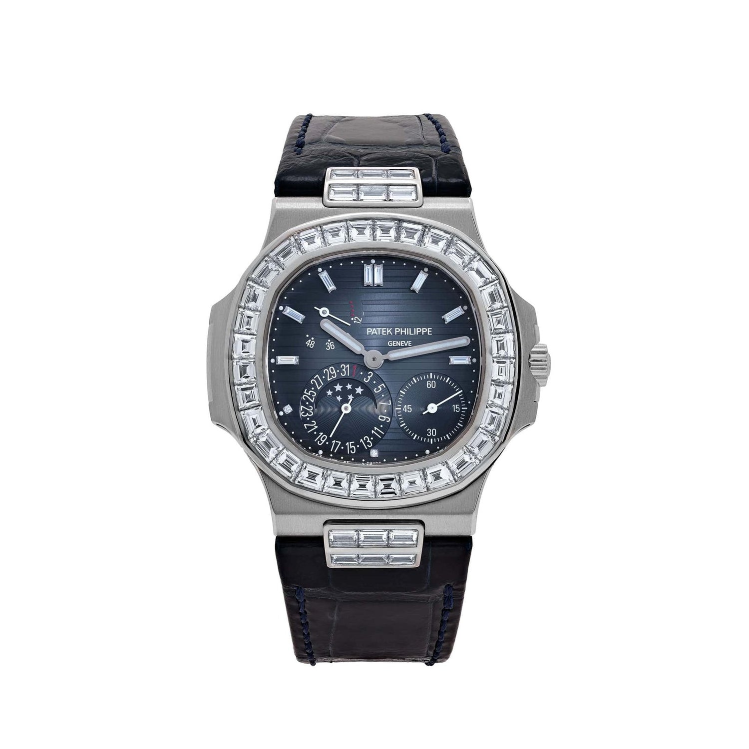 Nautilus White Gold Blue Diamond Dial Diamond Bezel (2017) image 0