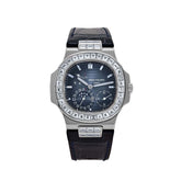 Nautilus White Gold Blue Diamond Dial Diamond Bezel (2017) image 0
