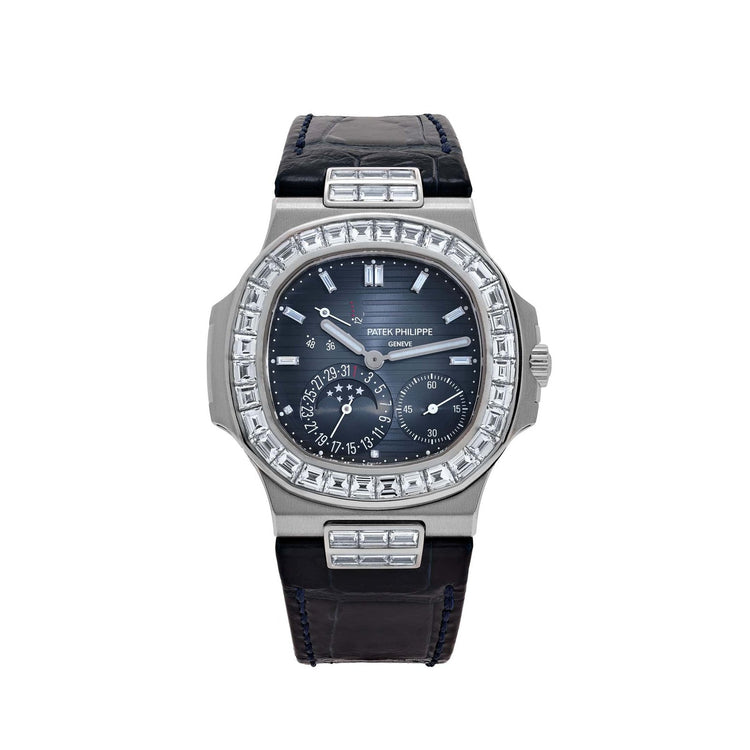 Nautilus White Gold Blue Diamond Dial Diamond Bezel (2017) image 0