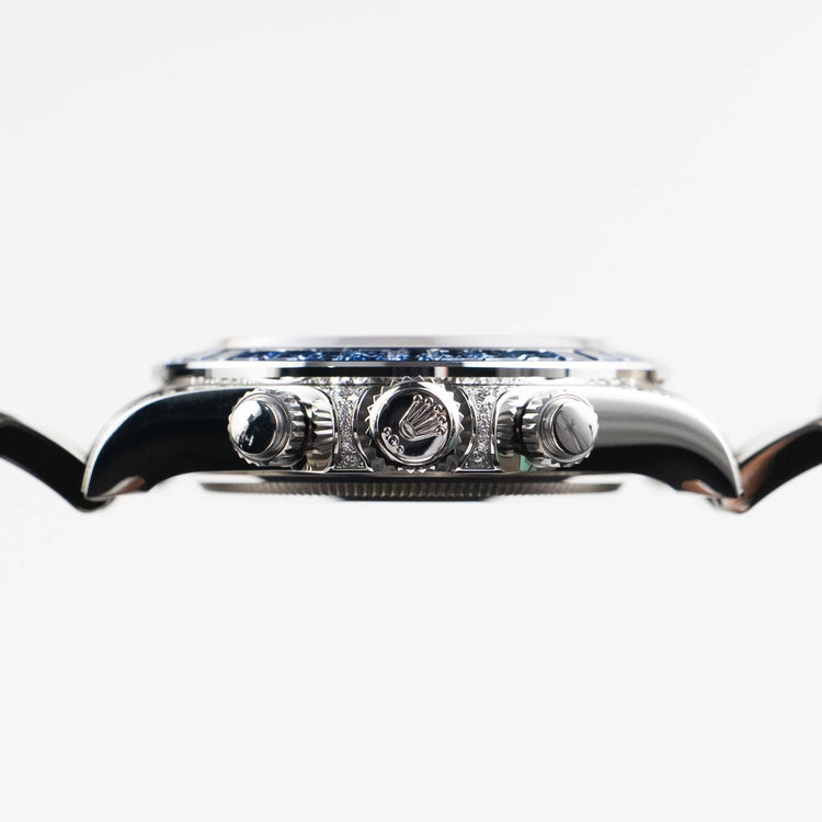 Daytona White Gold Silver Sheen Obsidian Dial Sapphire Bezel (2025) image 8