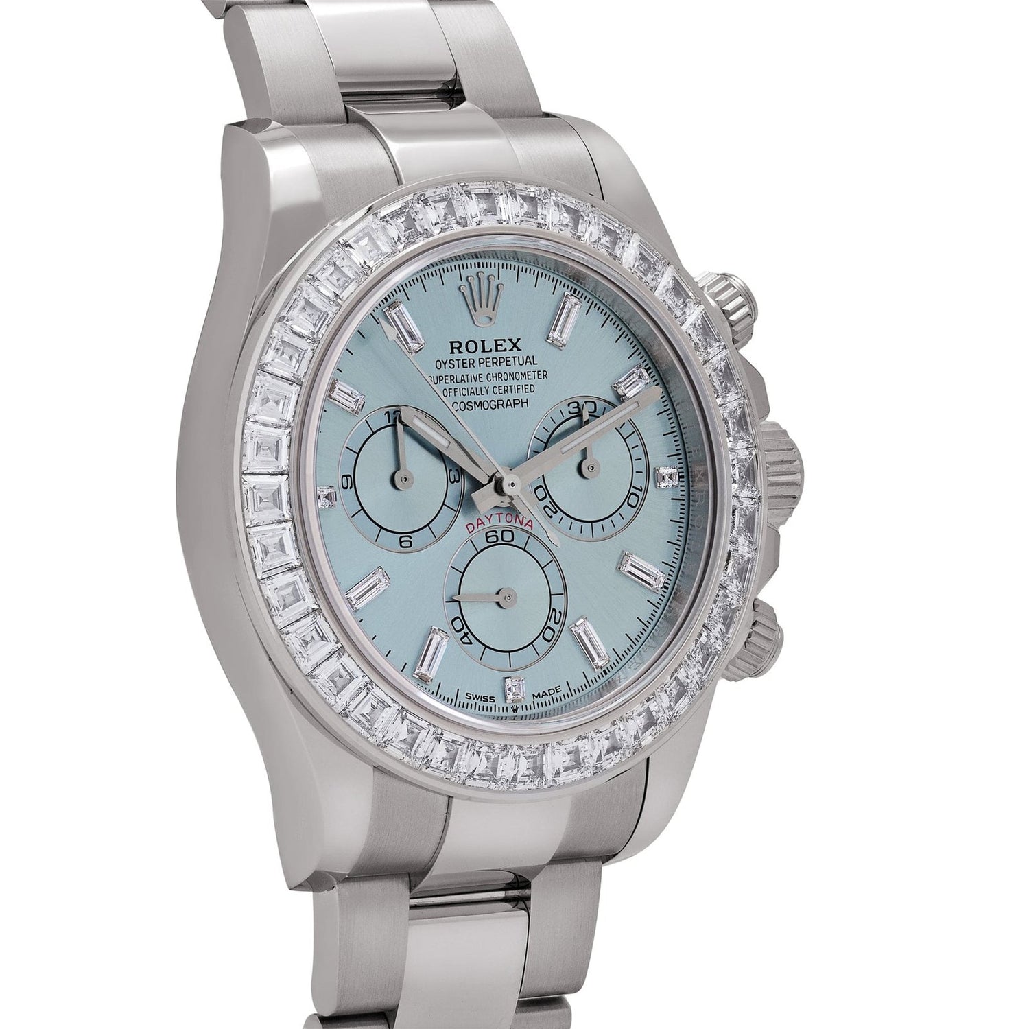 Daytona Platinum Ice Blue Diamond Dial Diamond Bezel image 5