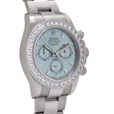 Daytona Platinum Ice Blue Diamond Dial Diamond Bezel image 5