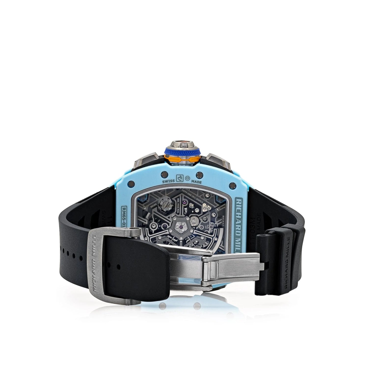 RM 65-01 Automatic Winding Split-Seconds Chronograph Pastel Blue Quartz TPT image 6