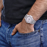 Nautilus Stainless Steel with Aftermarket Diamond Pavé Bezel and Case (2012) image 11