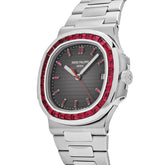 Nautilus Platinum Grey Dial Ruby Bezel image 5