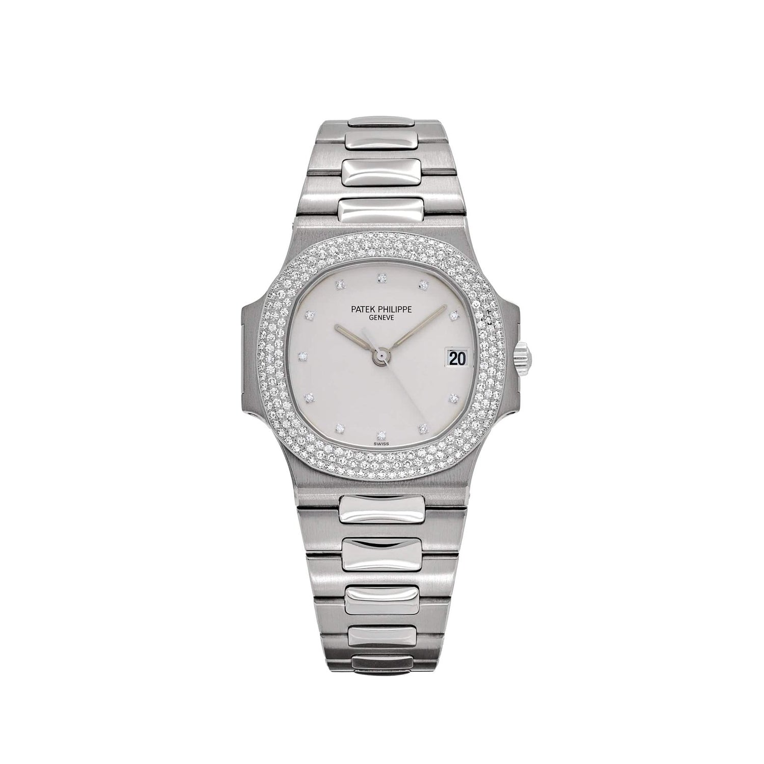 Nautilus White Gold White Dial Diamond Set (2004) image 0