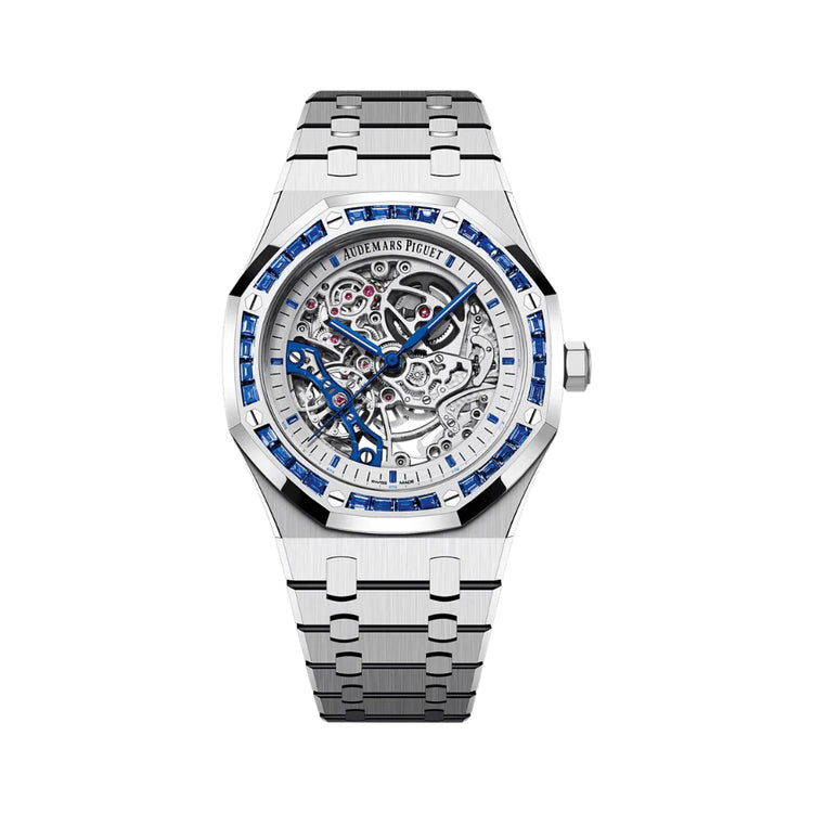 Royal Oak Double Balance Wheel Openworked White Gold Sapphire Bezel Japan Edition image 0