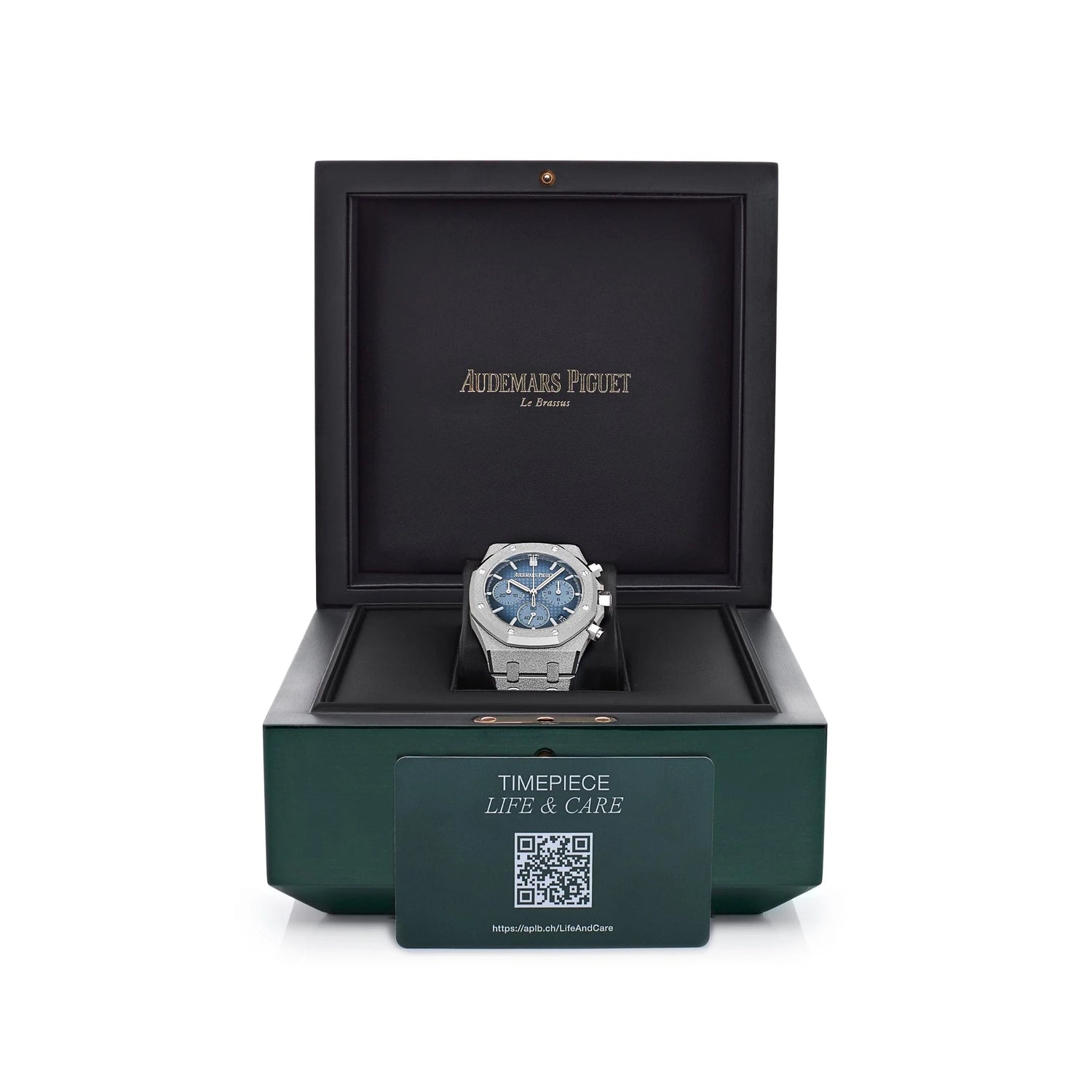 Royal Oak Chronograph Frosted White Gold Blue Dial image 6