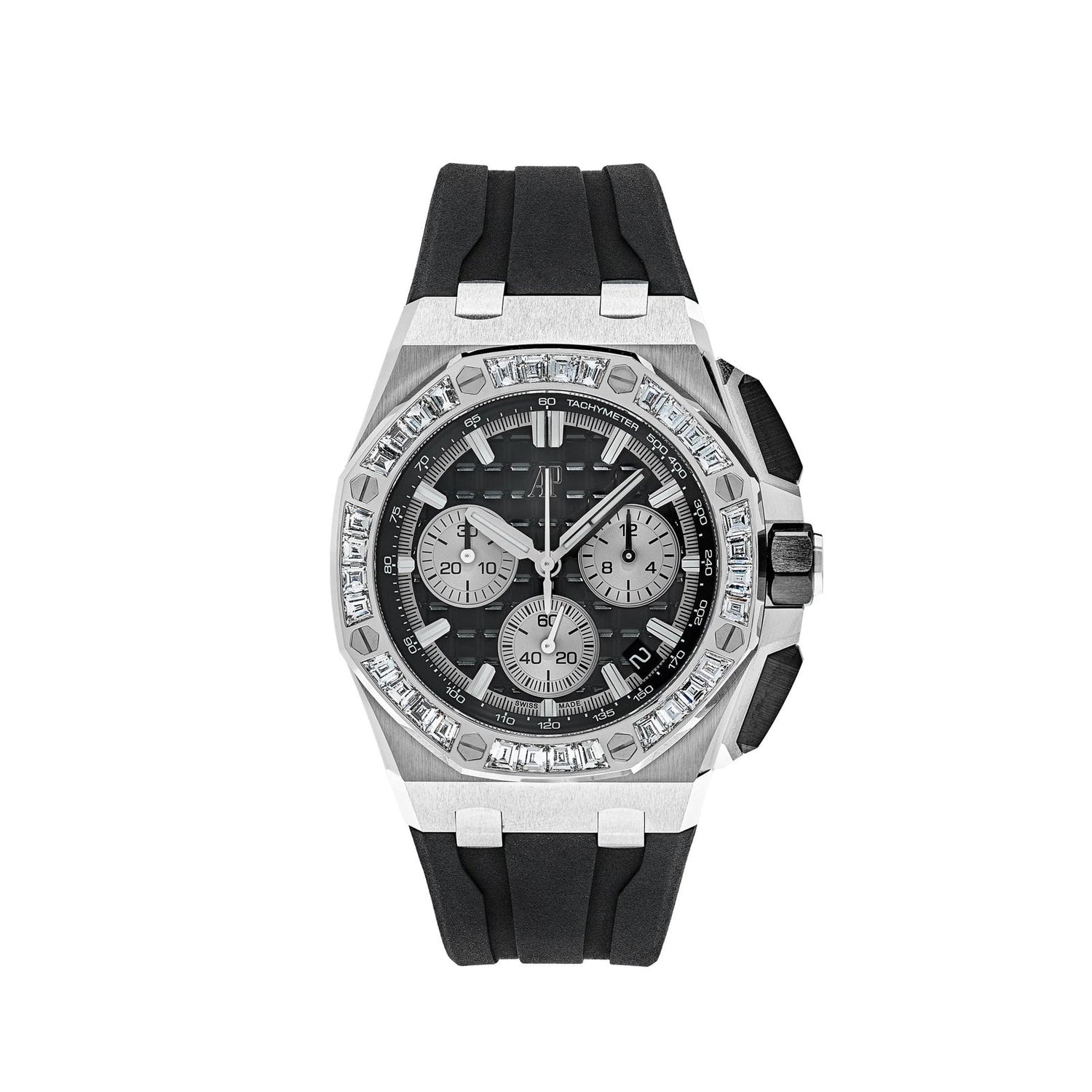 Royal Oak Offshore Chronograph White Gold Diamond Bezel Black Dial (2024) image 0