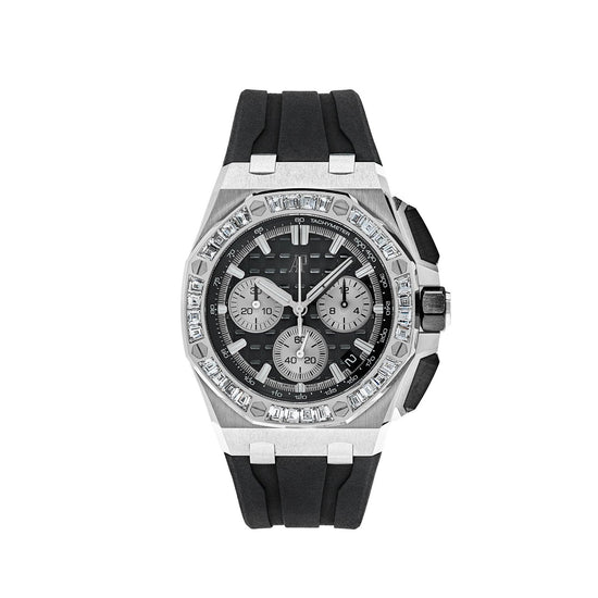 Royal Oak Offshore Chronograph White Gold Diamond Bezel Black Dial (2024) image 0
