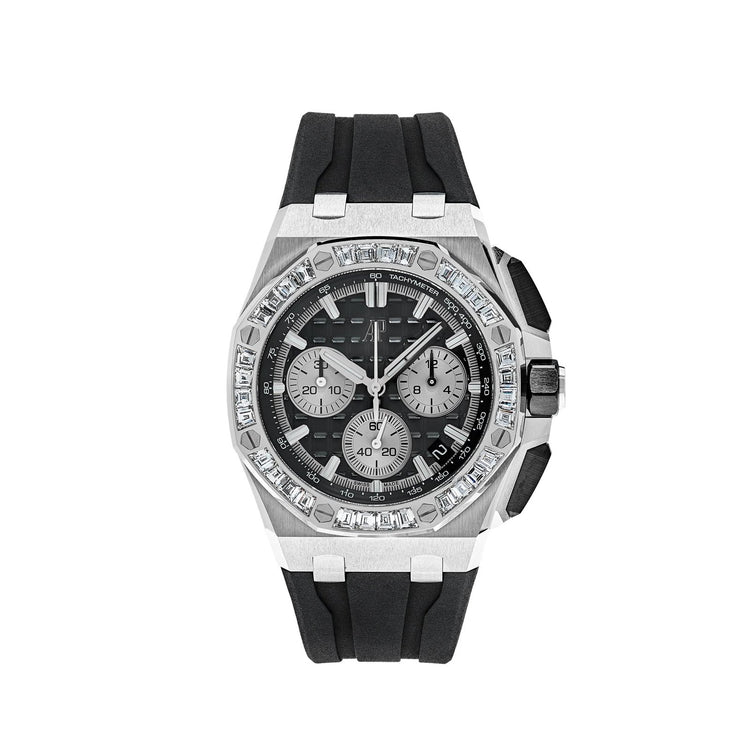 Royal Oak Offshore Chronograph White Gold Diamond Bezel Black Dial (2024) image 0