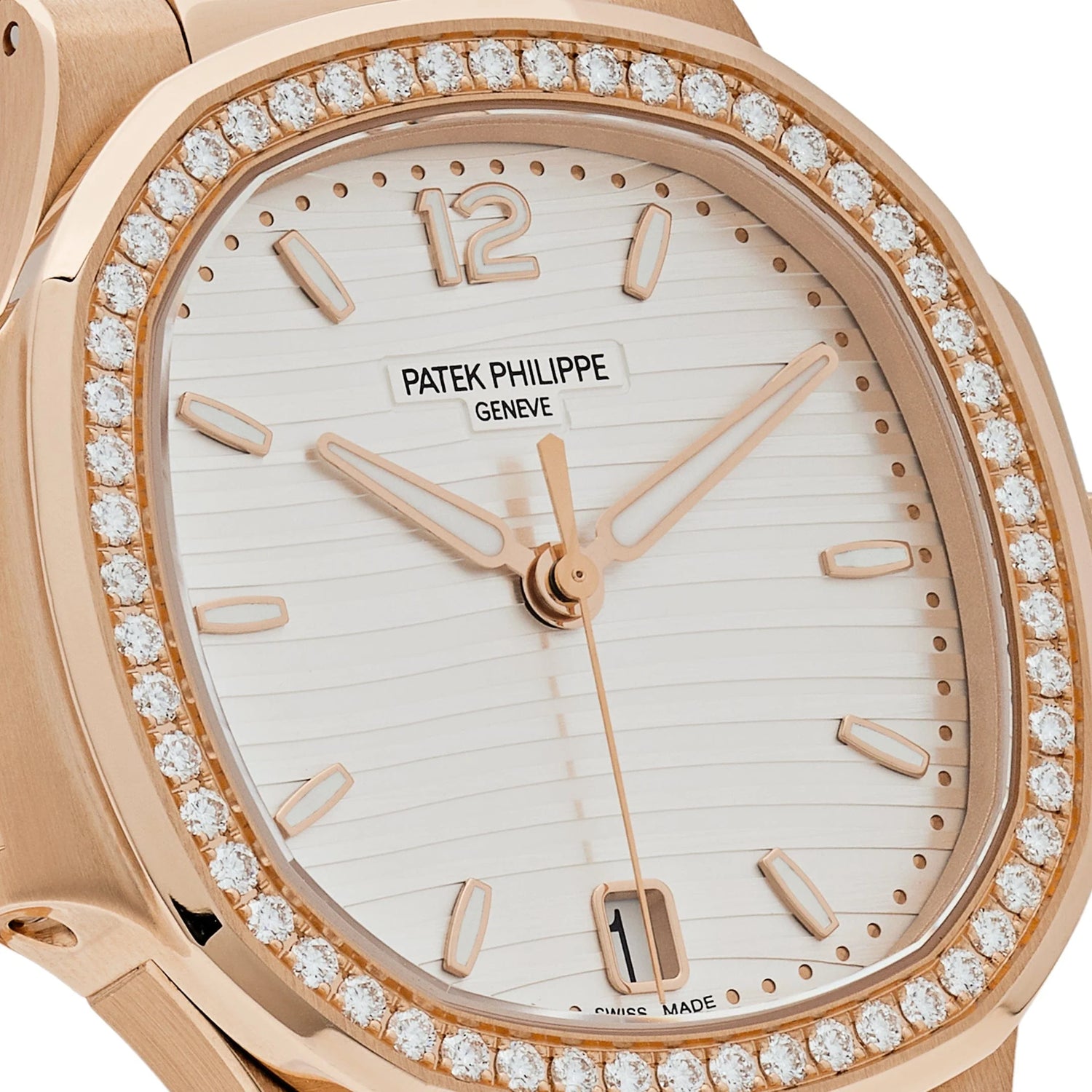 Nautilus Ladies Rose Gold Diamond Bezel Silver Dial (2026) image 3