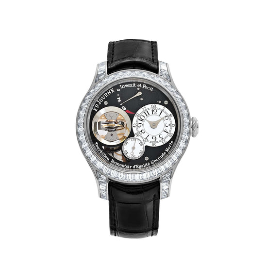 Tourbillon Souverain Joaillerie Platinum Diamond Bezel Black Dial image 0
