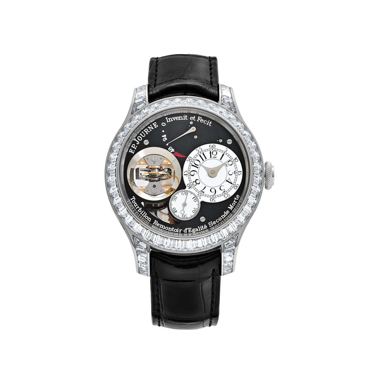 Tourbillon Souverain Joaillerie Platinum Diamond Bezel Black Dial image 0