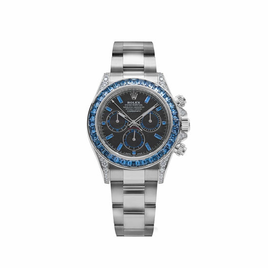 Daytona White Gold Silver Sheen Obsidian Dial Sapphire Bezel (2025) image 0