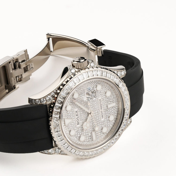 Yacht-Master White Gold Pave Diamond Dial Diamond Bezel (2021) image 3