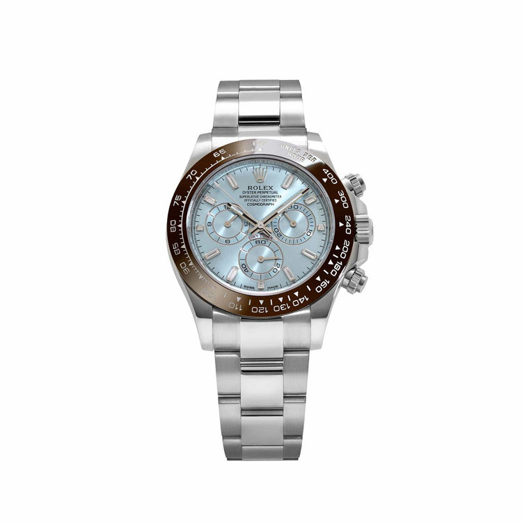 Platinum Ice Blue Baguette Diamond Dial image 0