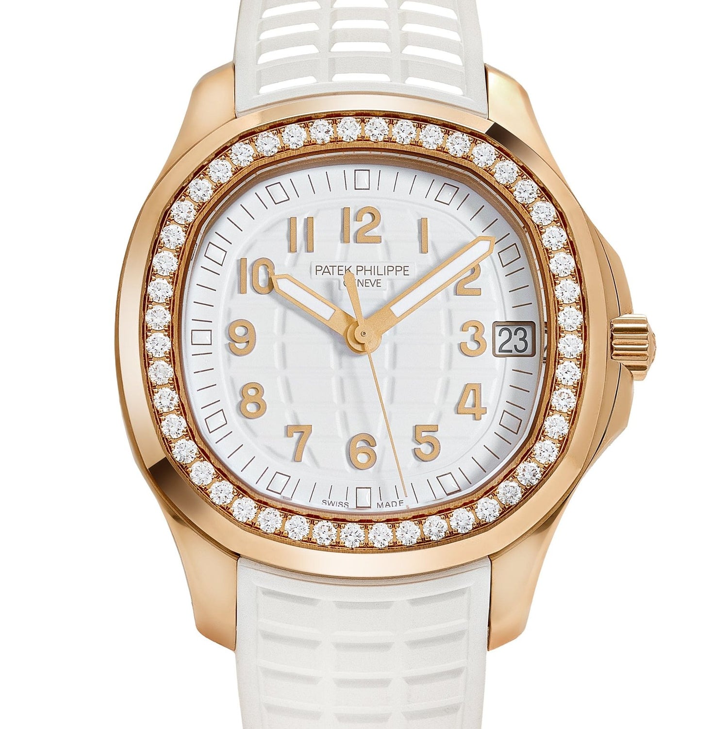 Aquanaut Luce Rose Gold White Dial Diamond Bezel image 9