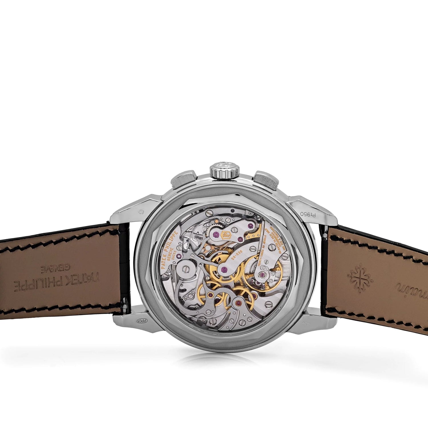 Grand Complications Perpetual Calendar Moon Phases Platinum Emerald Bezel Black Dial image 5