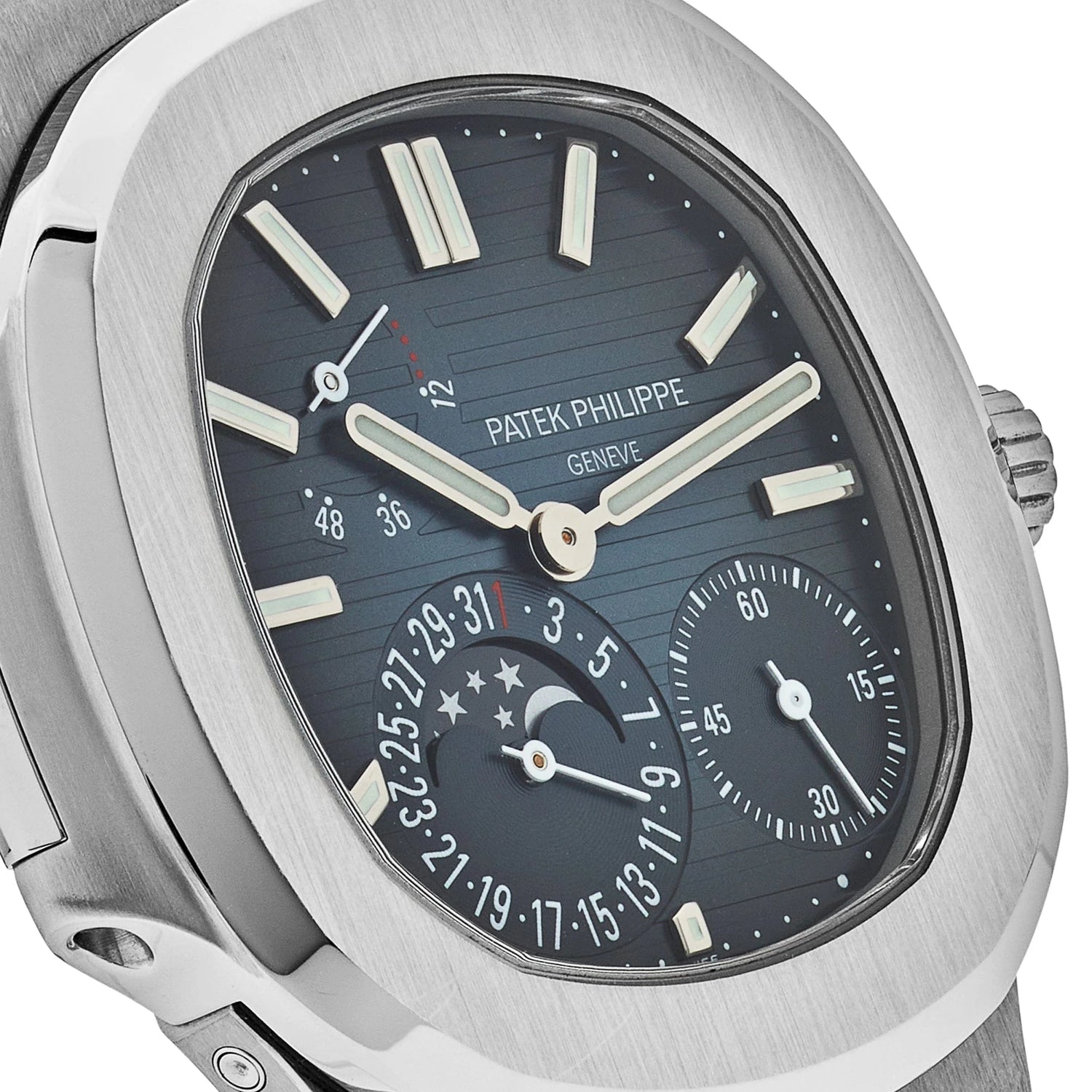 Nautilus Moon Phases Stainless Steel Blue Dial image 4