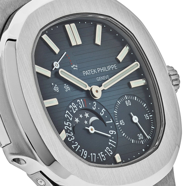 Nautilus Moon Phases Stainless Steel Blue Dial image 4