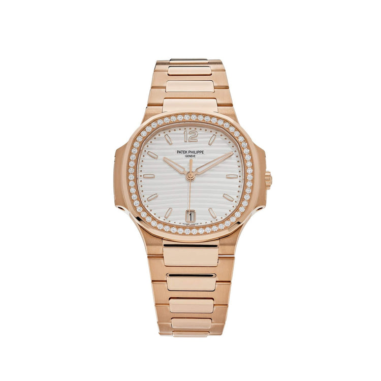 Nautilus Ladies Rose Gold Diamond Bezel Silver Dial (2026) image 0