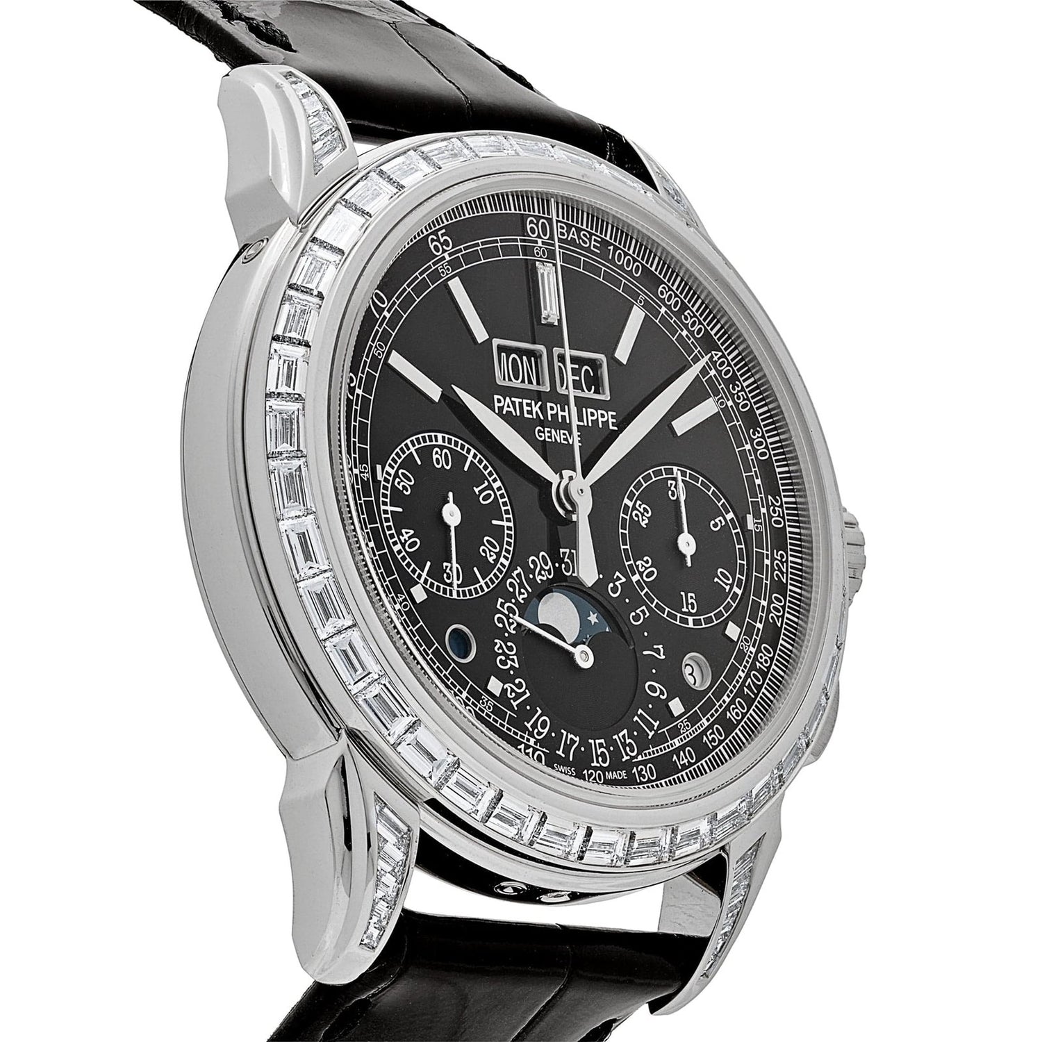 Grand Complications Perpetual Calendar Platinum Black Dial Baguette Bezel image 3