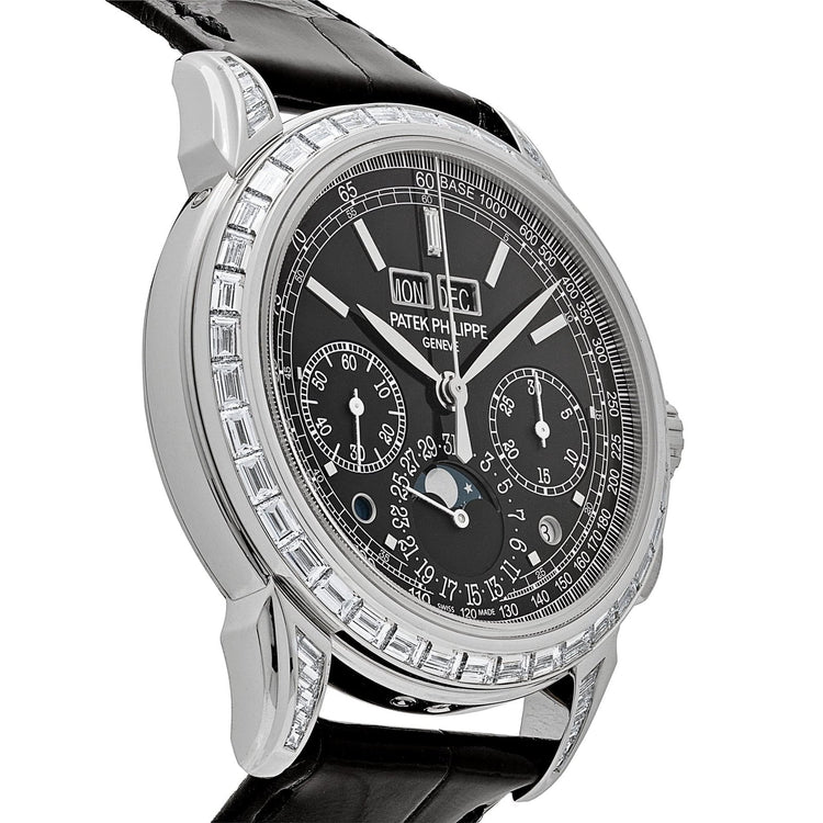 Grand Complications Perpetual Calendar Platinum Black Dial Baguette Bezel image 3