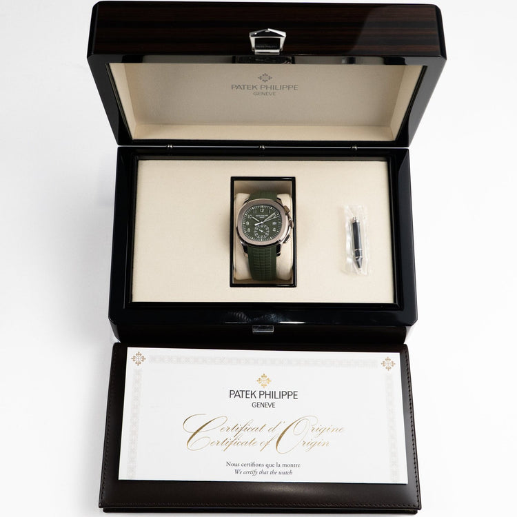 Aquanaut Chronograph White Gold Khaki Green Dial (2025) image 4