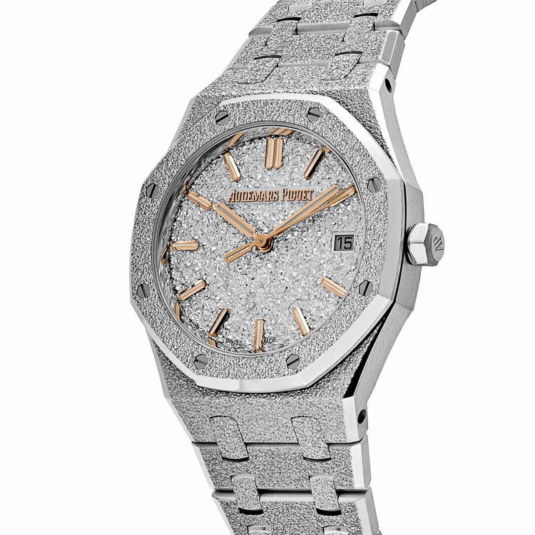Royal Oak Frosted White Gold Crystal Sand Dial (2025) image 1