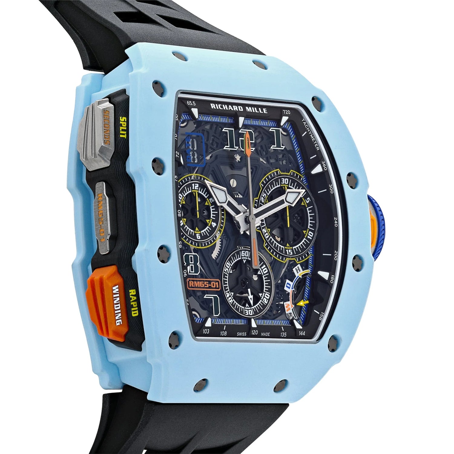 RM 65-01 Automatic Winding Split-Seconds Chronograph Pastel Blue Quartz TPT image 1