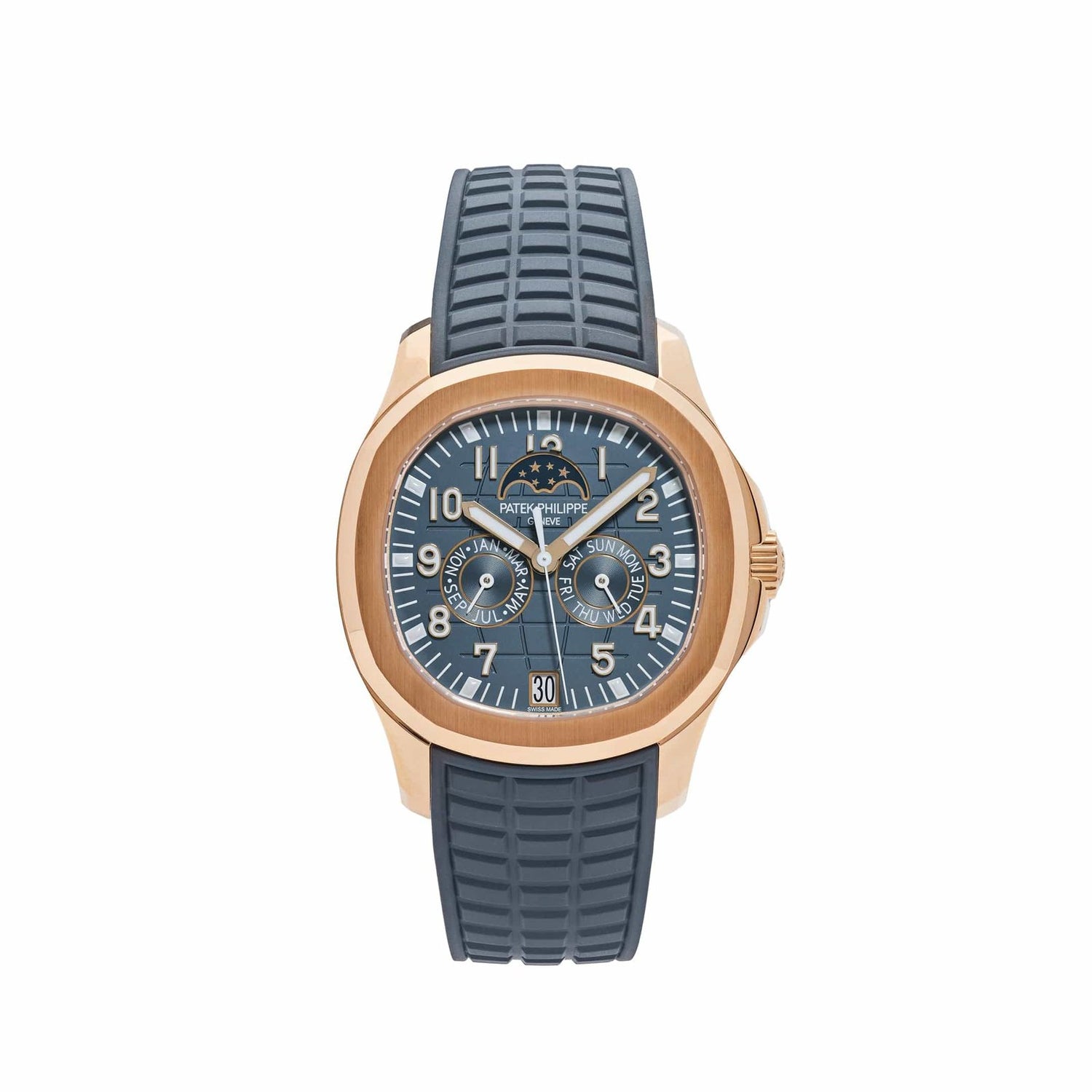 Aquanaut Luce Annual Calendar Moon Phases Rose Gold Blue-Gray Dial image 0