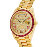 Day-Date Yellow Gold Roman Dial Ruby Bezel image 2