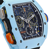 RM 65-01 Automatic Winding Split-Seconds Chronograph Pastel Blue Quartz TPT image 3