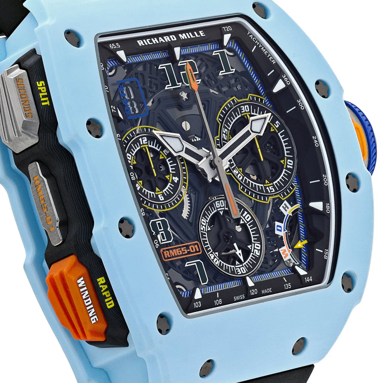 RM 65-01 Automatic Winding Split-Seconds Chronograph Pastel Blue Quartz TPT image 3